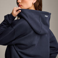 Foundations Cosy Zip Through Hoodie | True Blue