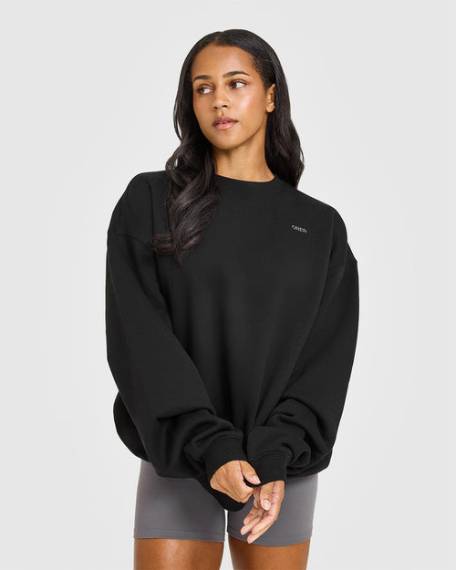 Oner Modal Foundations Oversized Sweatshirt | Black