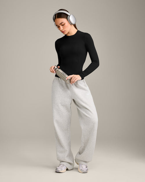 Mellow™ Motion Crew Neck Long Sleeve Top | Black