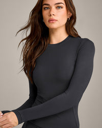 Mellow™ Motion Crew Neck Long Sleeve Top | Coal