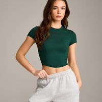 Mellow™ Motion Crew Neck Mid Top | Racing Green