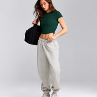 Mellow™ Motion Crew Neck Mid Top | Racing Green