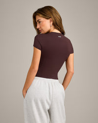 Mellow™ Motion Crew Neck Top | Plum Brown