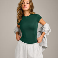 Mellow™ Motion Crew Neck Top | Racing Green