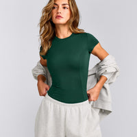 Mellow™ Motion Crew Neck Top | Racing Green