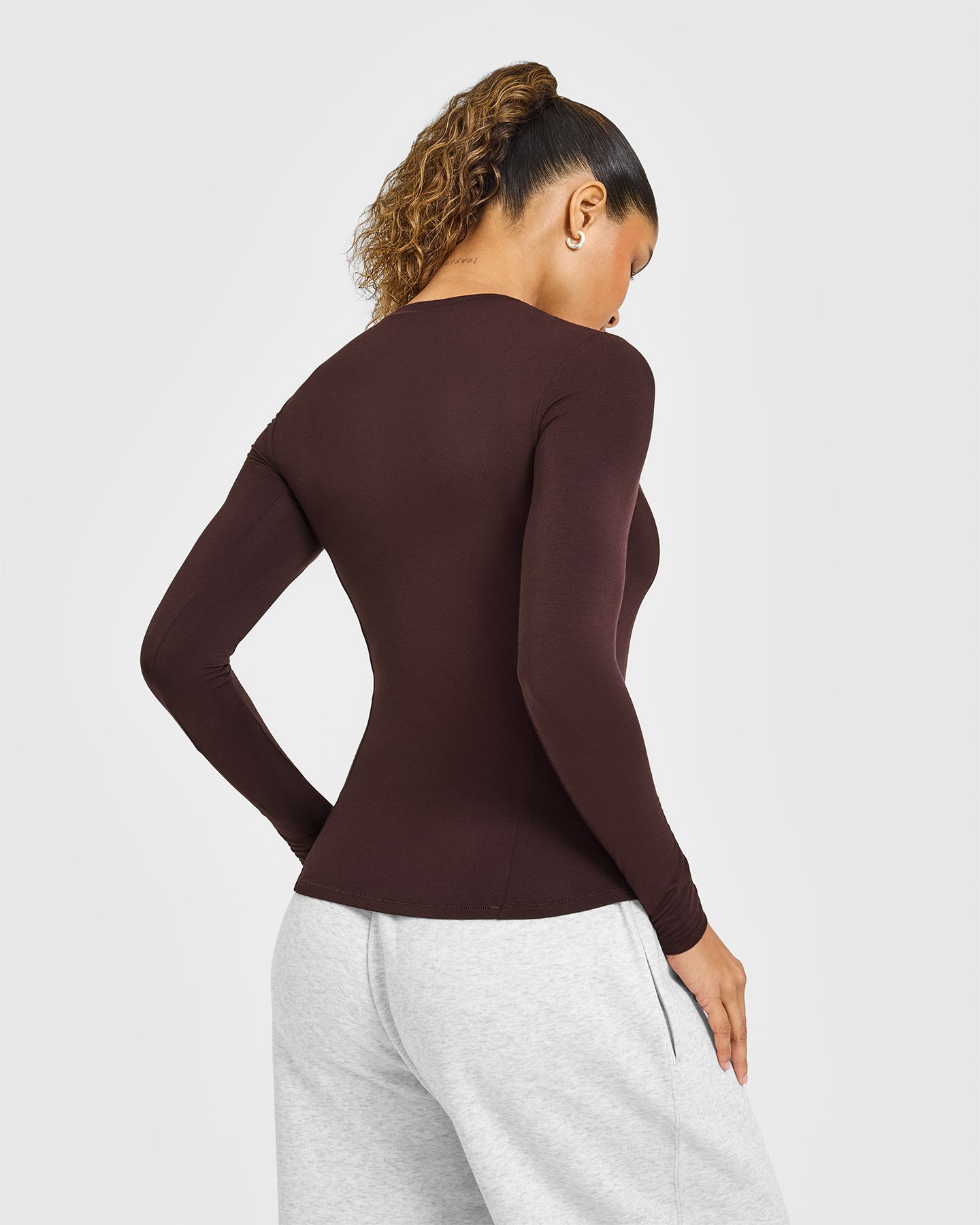 Mellow™ Soft Long Sleeve Top | Plum Brown