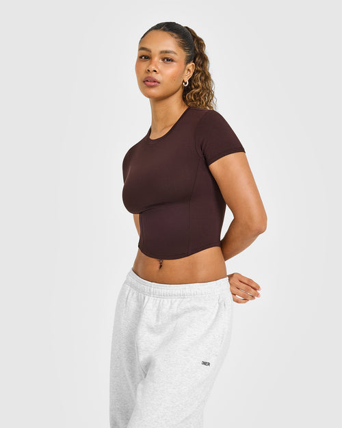 Oner Modal Mellow™ Soft Mid Short Sleeve T-Shirt | Plum Brown