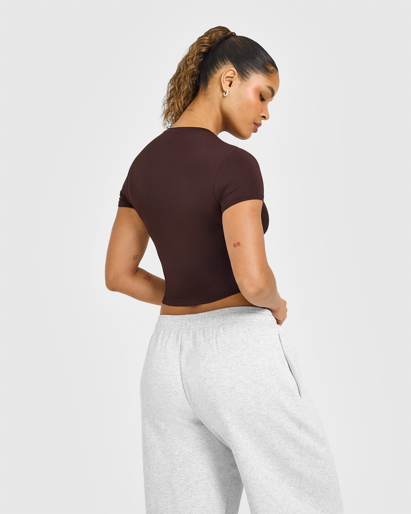Mellow™ Soft Mid Short Sleeve T-Shirt | Plum Brown