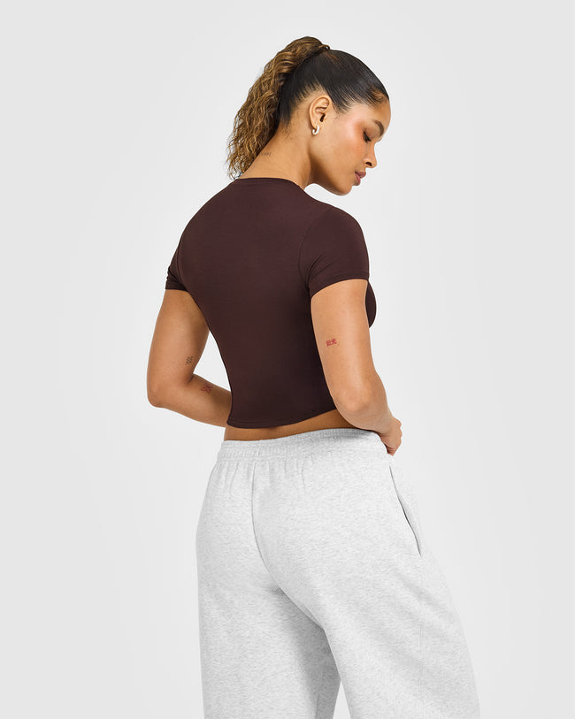 Mellow™ Soft Mid Short Sleeve T-Shirt | Plum Brown