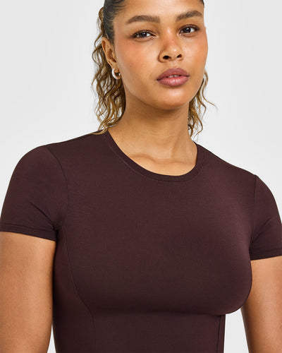 Mellow™ Soft Mid Short Sleeve T-Shirt | Plum Brown