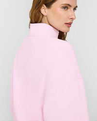 Mid Weight 1/4 Zip Sweatshirt | Chalk Pink