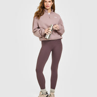 Mid Weight 1/4 Zip Sweatshirt | Dusty Purple