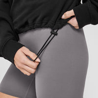 Mid Weight 1/4 Zip Sweatshirt | Soft Black