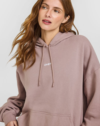 Mid Weight Relaxed Hoodie | Dusty Purple