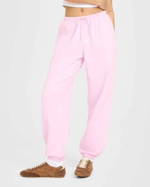 Mid Weight Relaxed Joggers | Chalk Pink