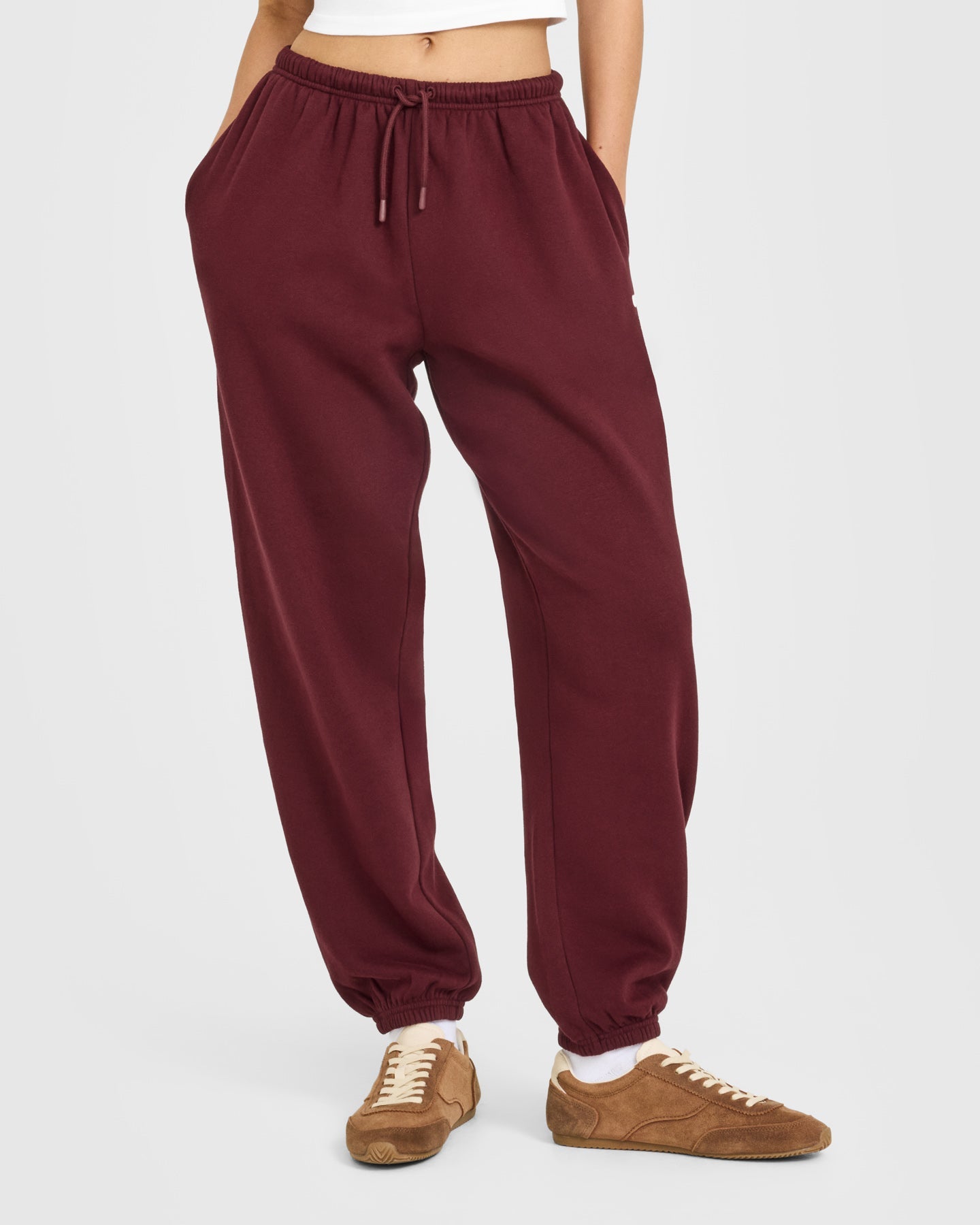 Mid Weight Relaxed Joggers | Rosewood