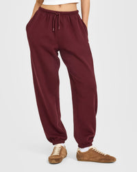 Mid Weight Relaxed Joggers | Rosewood
