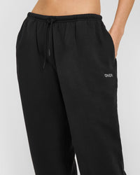 Mid Weight Relaxed Joggers | Soft Black