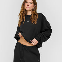 Mid Weight Relaxed Joggers | Soft Black