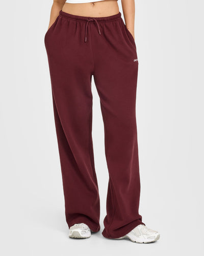 Mid Weight Relaxed Straight Leg Joggers | Rosewood