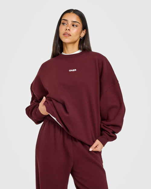Oner Modal Mid Weight Sweatshirt | Rosewood
