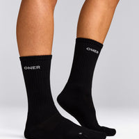 Oner Long Crew Socks 1 Pack | Black
