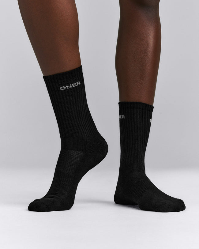 Long Crew Socks 1 Pack | Black