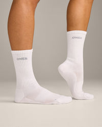 Oner Long Crew Socks 1 Pack | White