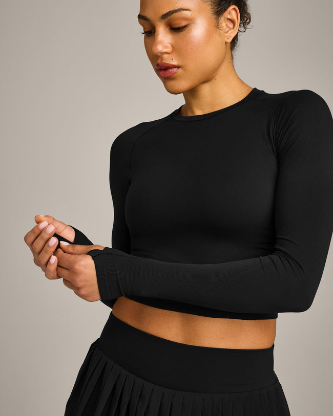 Oner Seamless Fitted Long Sleeve Top | Black