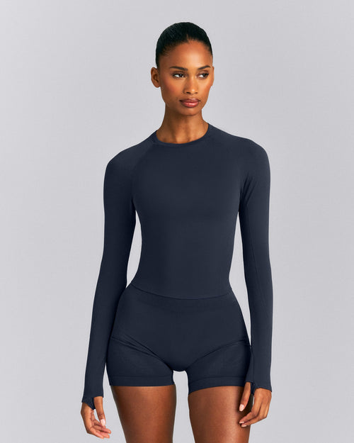 Oner Seamless Fitted Long Sleeve Top | True Blue