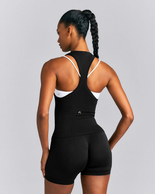 Oner Seamless Fitted Tank Top | Black