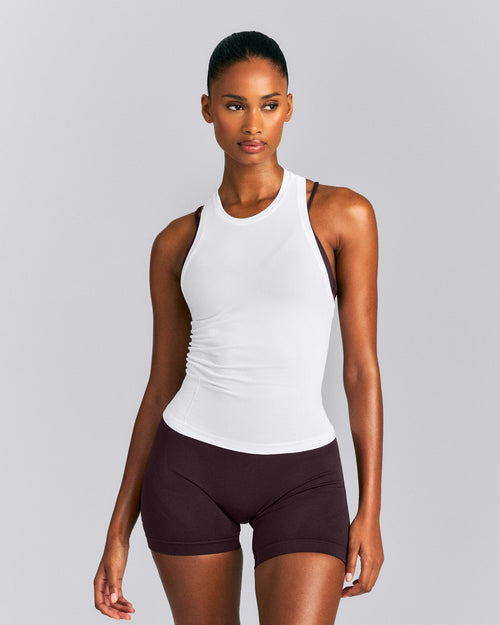 Oner Seamless Fitted Tank Top | White
