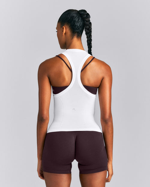 Oner Seamless Fitted Tank Top | White