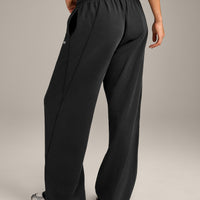 Raw Cut Lounge Wide Leg Joggers | Washed Black