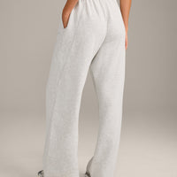 Raw Cut Lounge Wide Leg Joggers | Light Grey Marl
