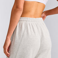 Cotton Vintage Lounge Wide Leg Sweatpants | Light Gray Marl