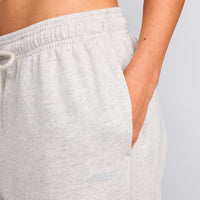 Cotton Vintage Lounge Wide Leg Sweatpants | Light Gray Marl