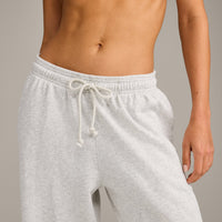 Raw Cut Lounge Wide Leg Joggers | Light Grey Marl