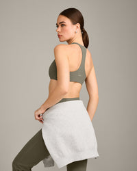 SoftMotion™ Bralette with Grey Logo | Alpine Green