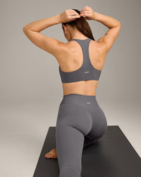 SoftMotion™ Bralette with Grey Logo | Ash Grey