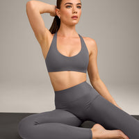 SoftMotion™ Bralette with Grey Logo | Ash Grey