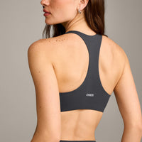 SoftMotion™ Bralette with Grey Logo | Coal