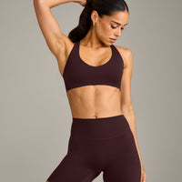 SoftMotion™ Bralette with Grey Logo | Plum Brown
