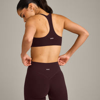 SoftMotion™ Bralette with Grey Logo | Plum Brown