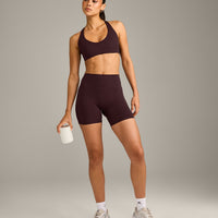 SoftMotion™ Bralette with Grey Logo | Plum Brown