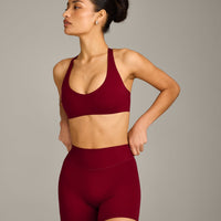 SoftMotion™ Bralette with Grey Logo | Ruby Red