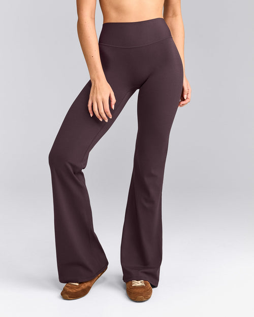 SoftMotion™ Flared Pants | Dark Umber Brown