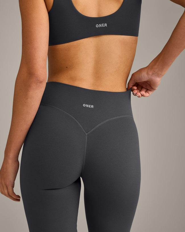 SoftMotion™ Flared Bottoms with Grey Logo | Coal