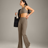 SoftMotion™ Flared Bottoms with Grey Logo | Moss Brown