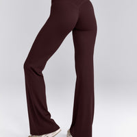 SoftMotion™ Flared Bottoms with Grey Logo | Plum Brown